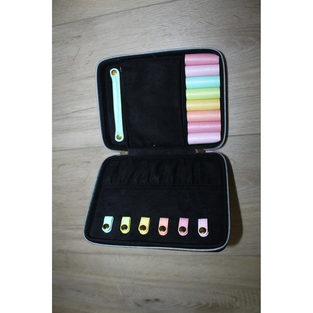 Stoney Clover Lane x Stephanie Gottlieb Black Saffiano Jewelry Case Rainbow